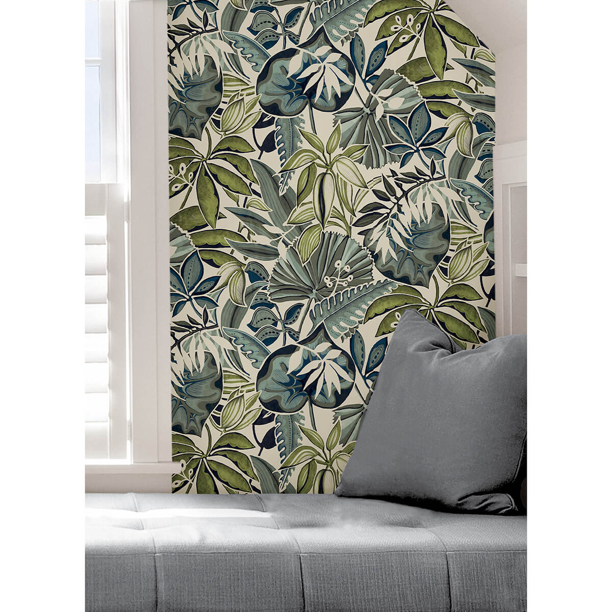 slate-feuilles-peel-and-stick-wallpaper-york-wallcoverings-cbs4514 - York Wallcoverings Wallpaper