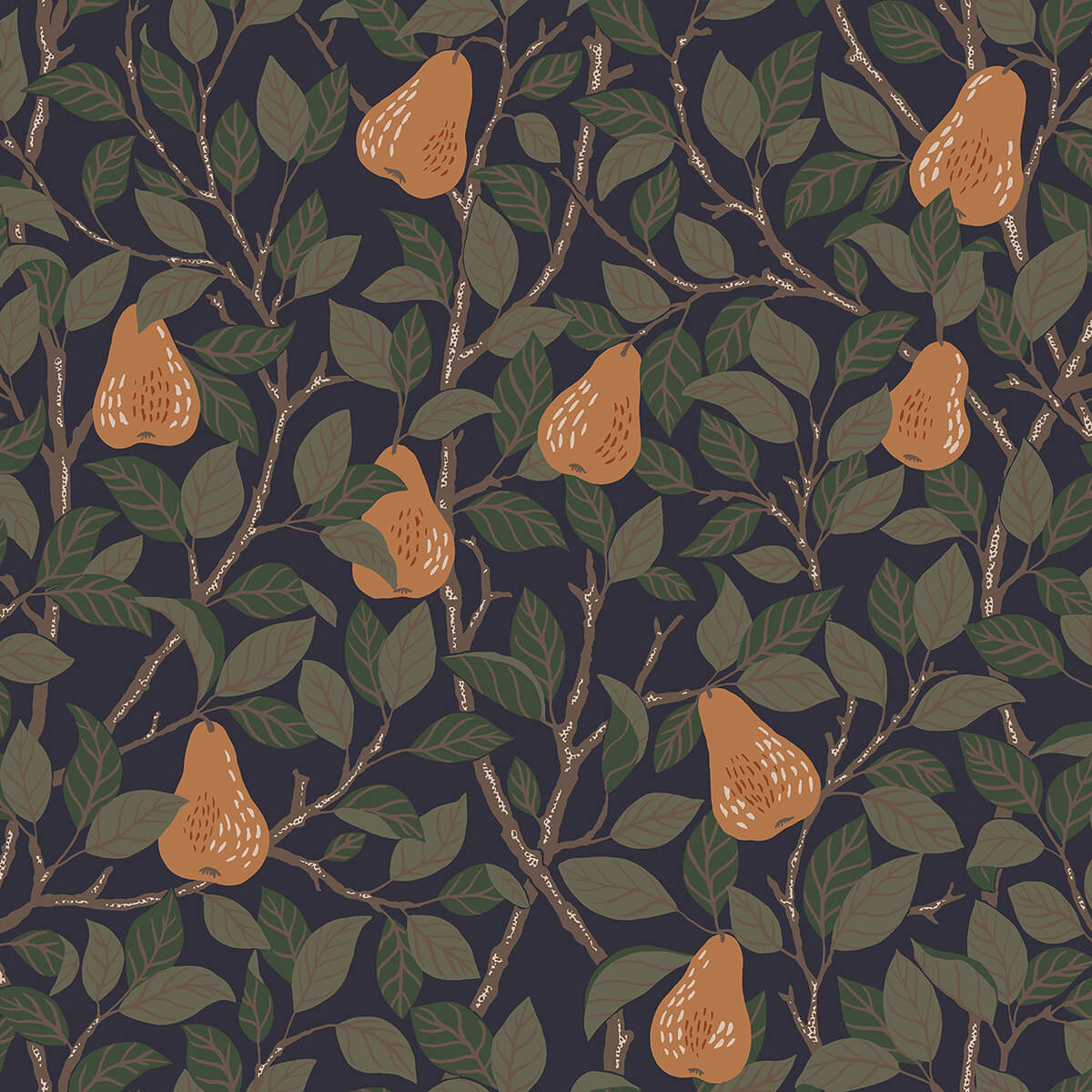pirum-navy-pear-wallpaper-york-wallcoverings-2999-13104 - York Wallcoverings Papel pintado