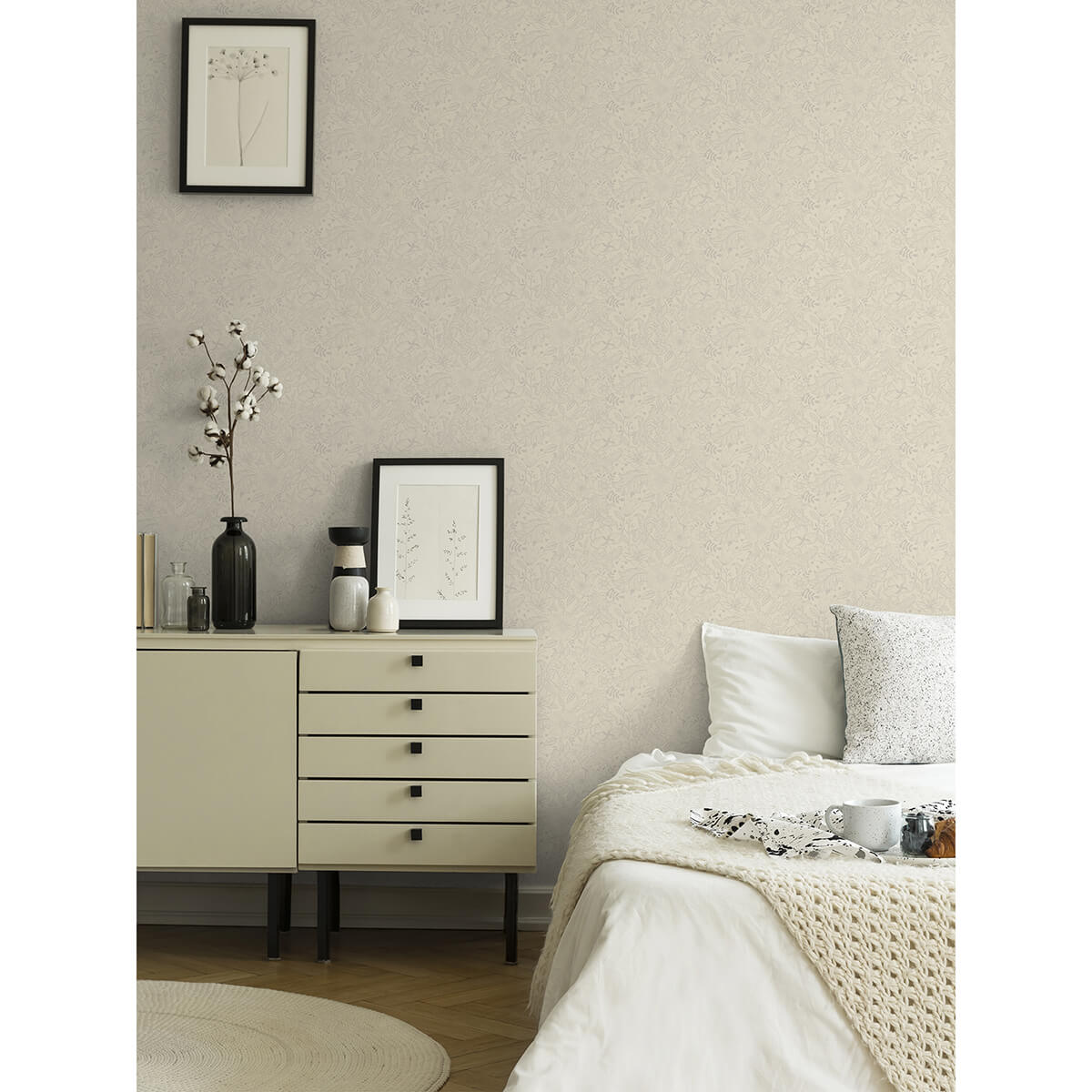 wilma-white-block-print-wallpaper-york-wallcoverings-2999-13125 - York Wallpaper Wallpaper