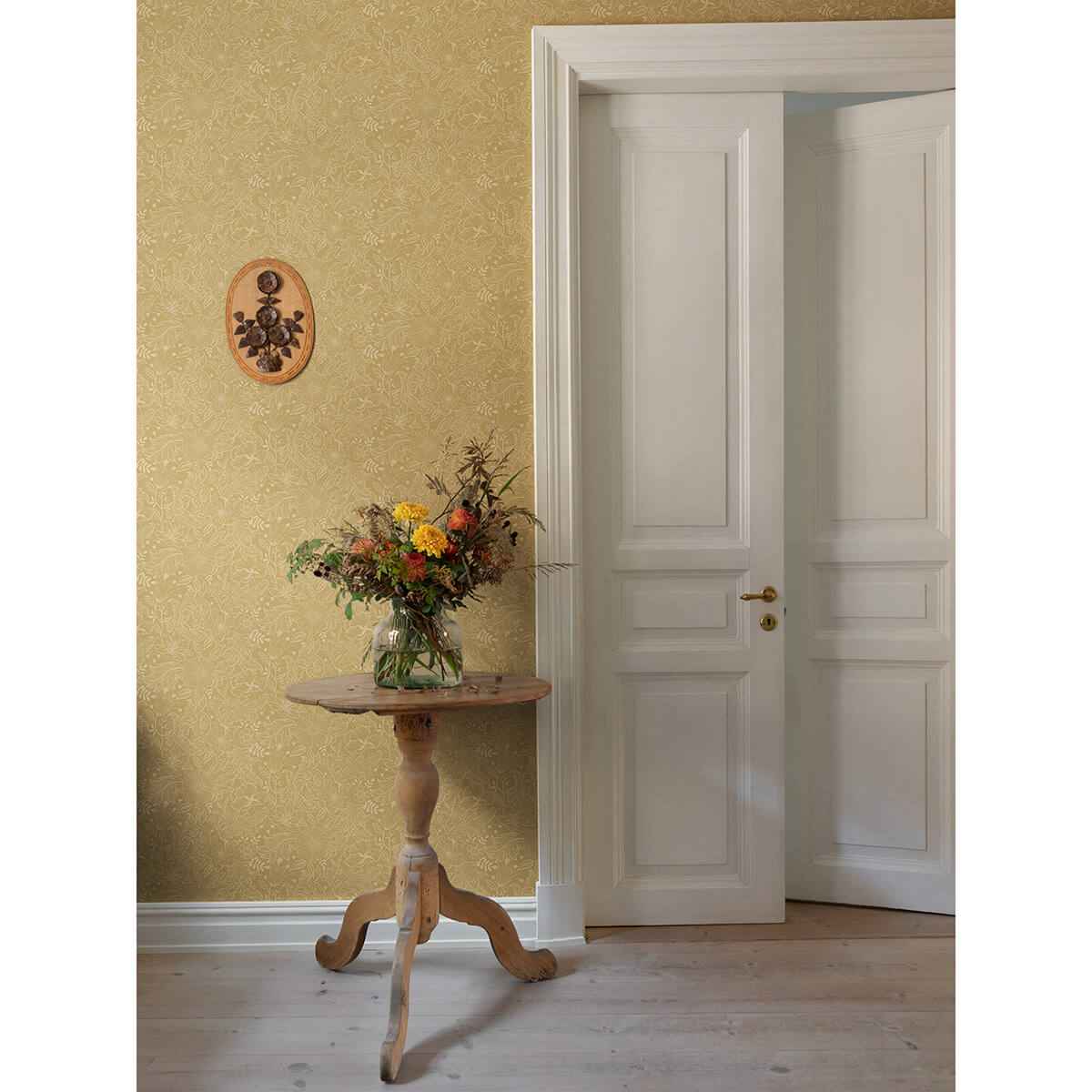 Wilma Yellow Block Print Wallpaper - York Wallcoverings - 2999-13127 - York Wallcoverings Wallpaper