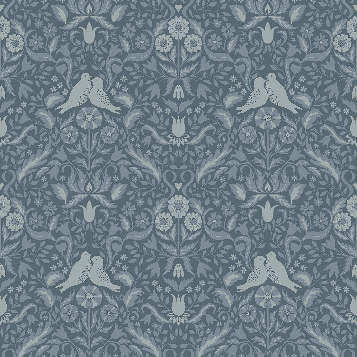 niki-blue-country-kitsch-wallpaper-york-wallcoverings-2999-14028 - York Wallcoverings Wallpaper