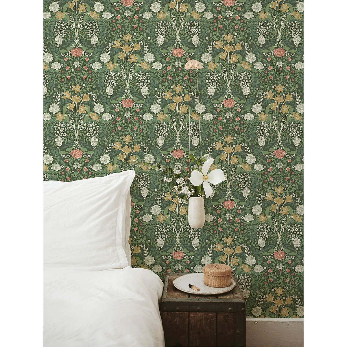 froso-green-garden-damask-wallpaper-york-wallcoverings-2999-24102 - York Wallcoverings Papel pintado