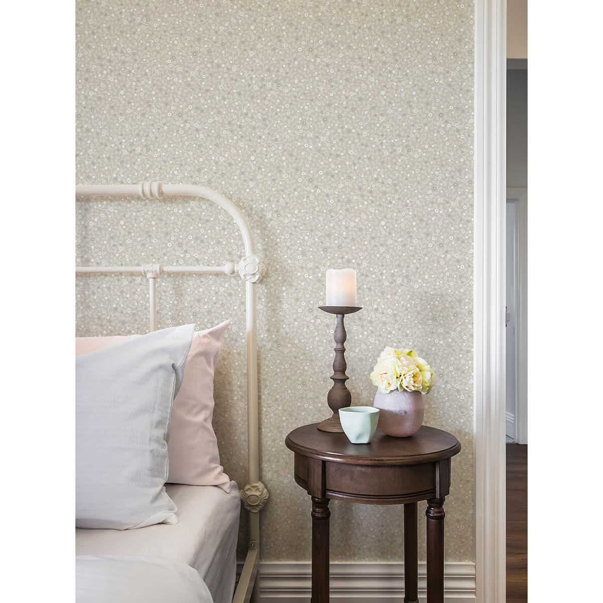 hummelvik-light-grey-daisy-trail-wallpaper-york-wallcoverings-2999-24126 - York Wallcoverings Wallpaper
