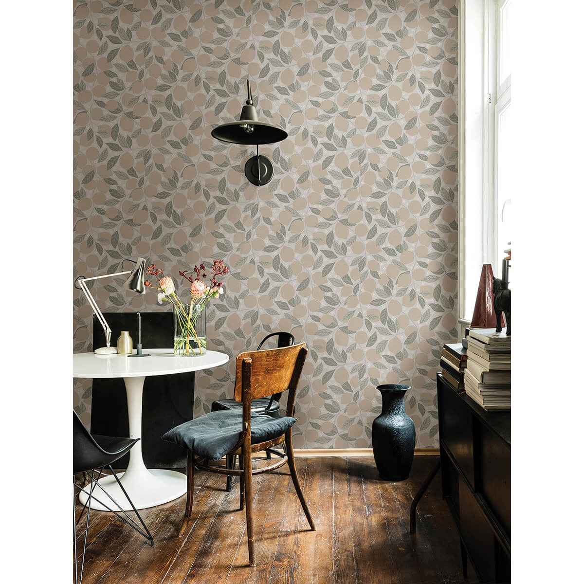 Lemona Grey Fruit Tree Wallpaper - York Wallcoverings - 2999-44117 - York Wallcoverings Wallpaper