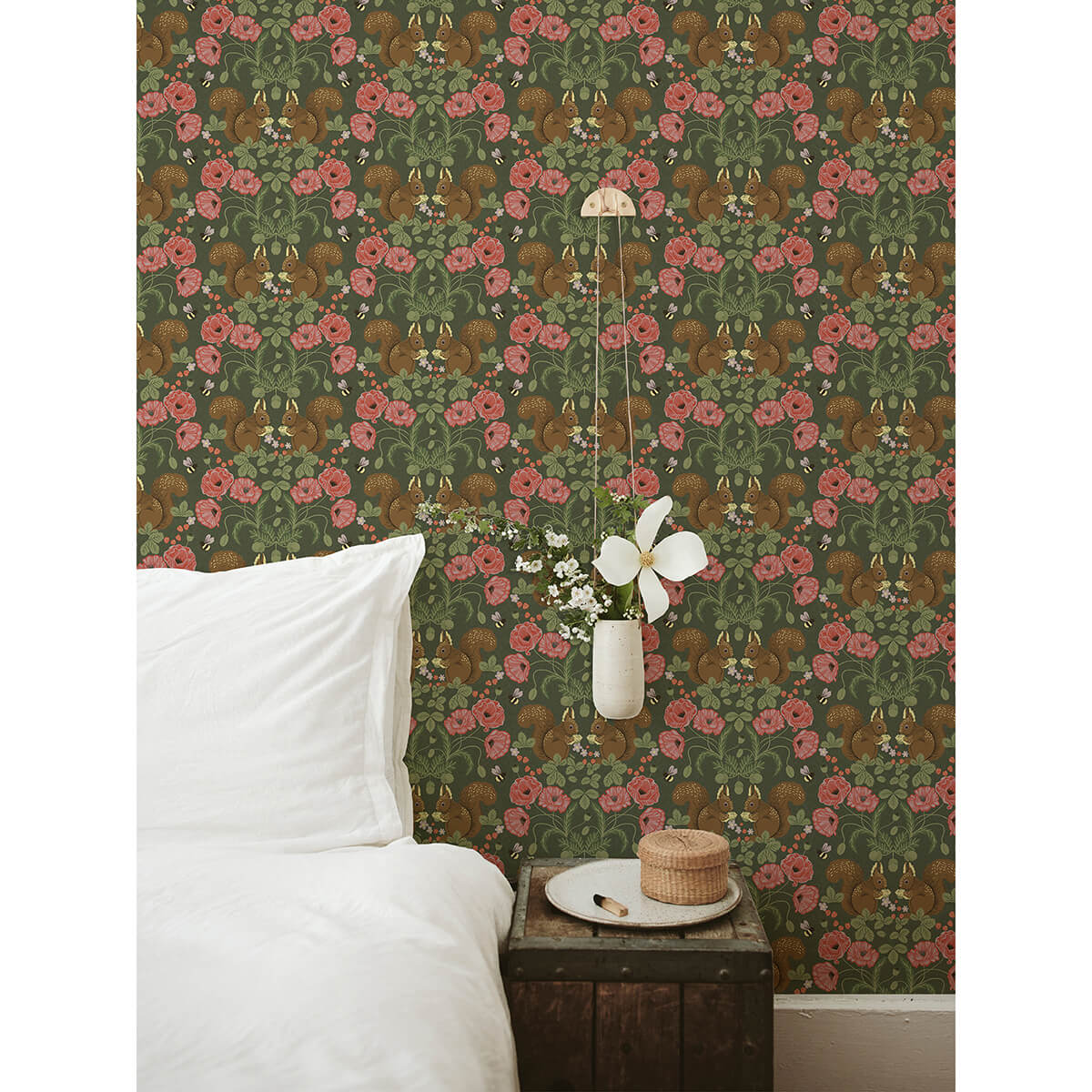 kurre-dark-green-woodland-damask-wallpaper-york-wallcoverings-2999-44124 - York Wallcoverings Papel pintado