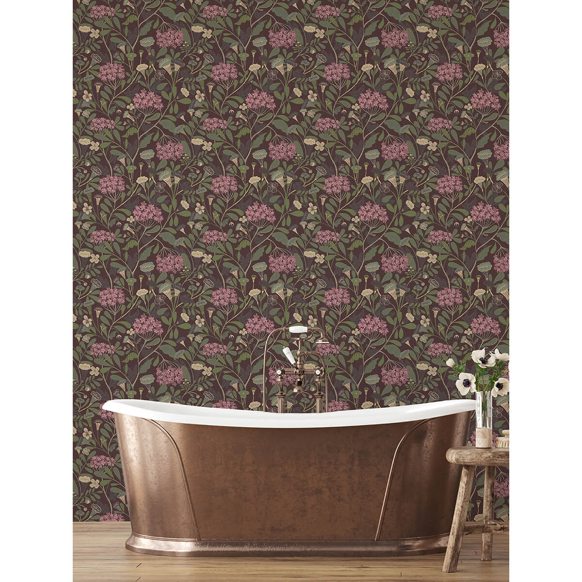 hybbe-purple-garden-wallpaper-york-wallcoverings-2999-55024 - York Wallpaper Wallpaper