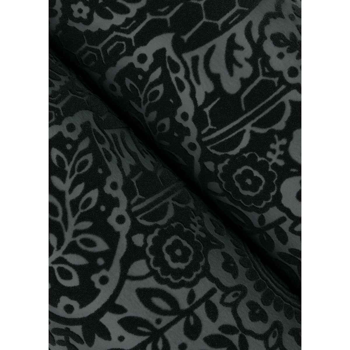 Maris Charcoal Flock Damask Wallpaper - York Wallcoverings - 2973-87365 - York Wallcoverings Wallpaper