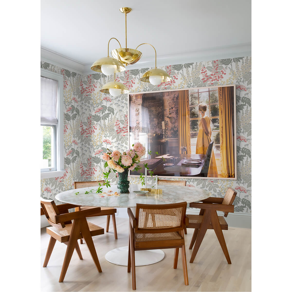 brie-pink-forest-flowers-wallpaper-york-wallcoverings-2973-90014 - York Wallcoverings Wallpaper