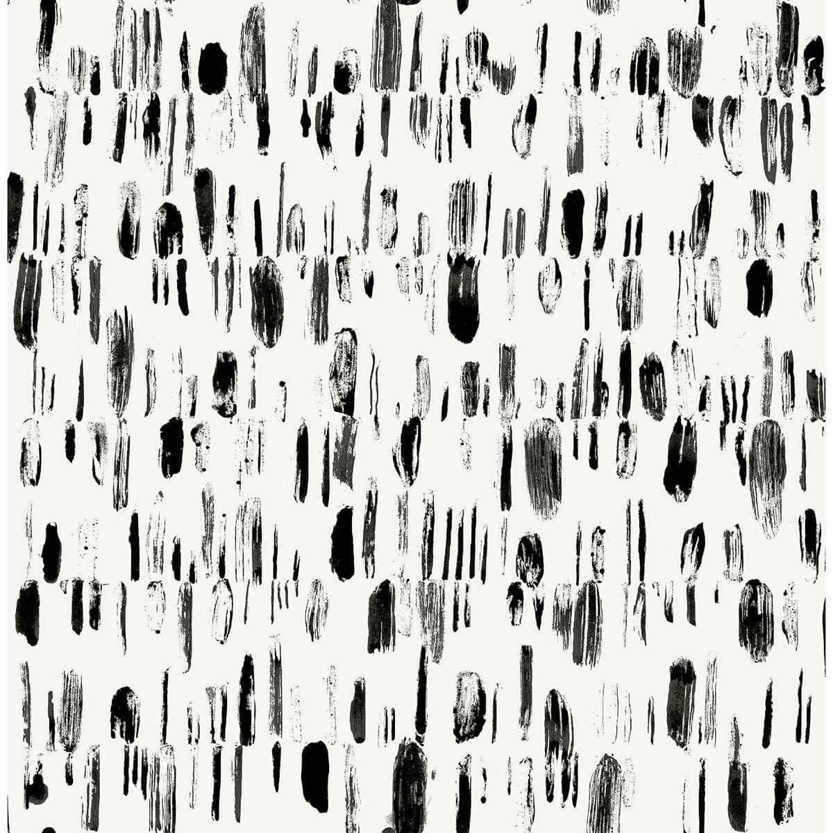 Dwell Black Brushstrokes Wallpaper - York Wallcoverings - 2973-90201 - York Wallcoverings Wallpaper