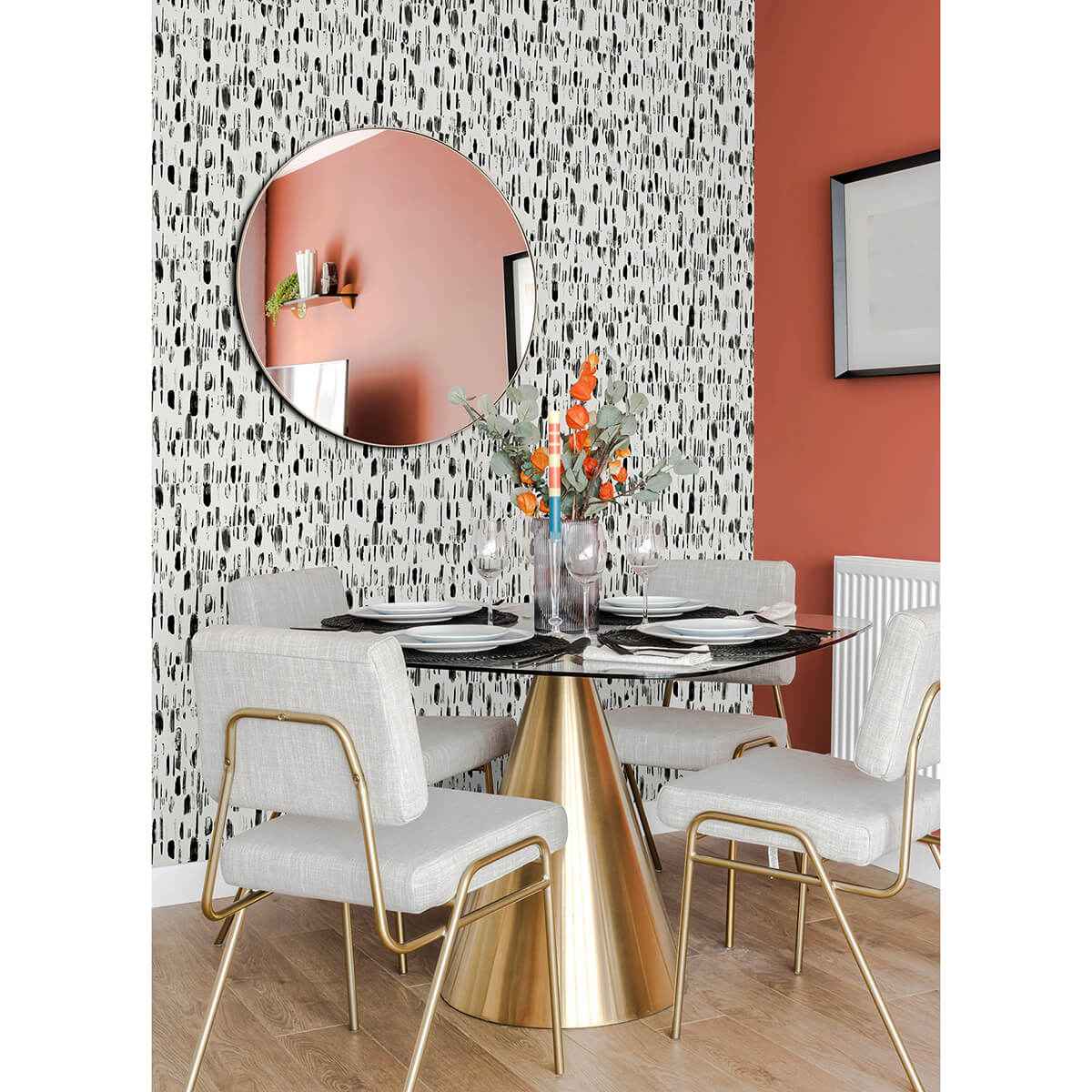 Dwell Black Brushstrokes Wallpaper - York Wallcoverings - 2973-90201 - York Wallcoverings Wallpaper