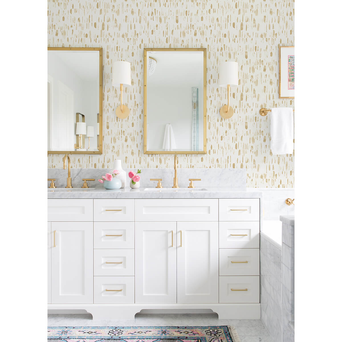 dwell-gold-brushstrokes-wallpaper-york-wallcoverings-2973-90203 - York Wallcoverings Wallpaper