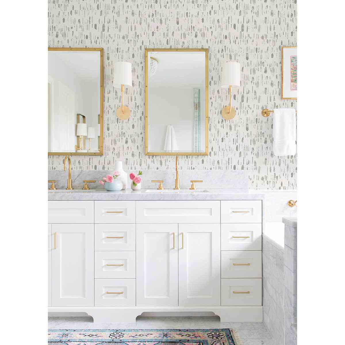 Dwell Grey Brushstrokes Wallpaper - York Wallcoverings - 2973-90204 - York Wallcoverings Wallpaper