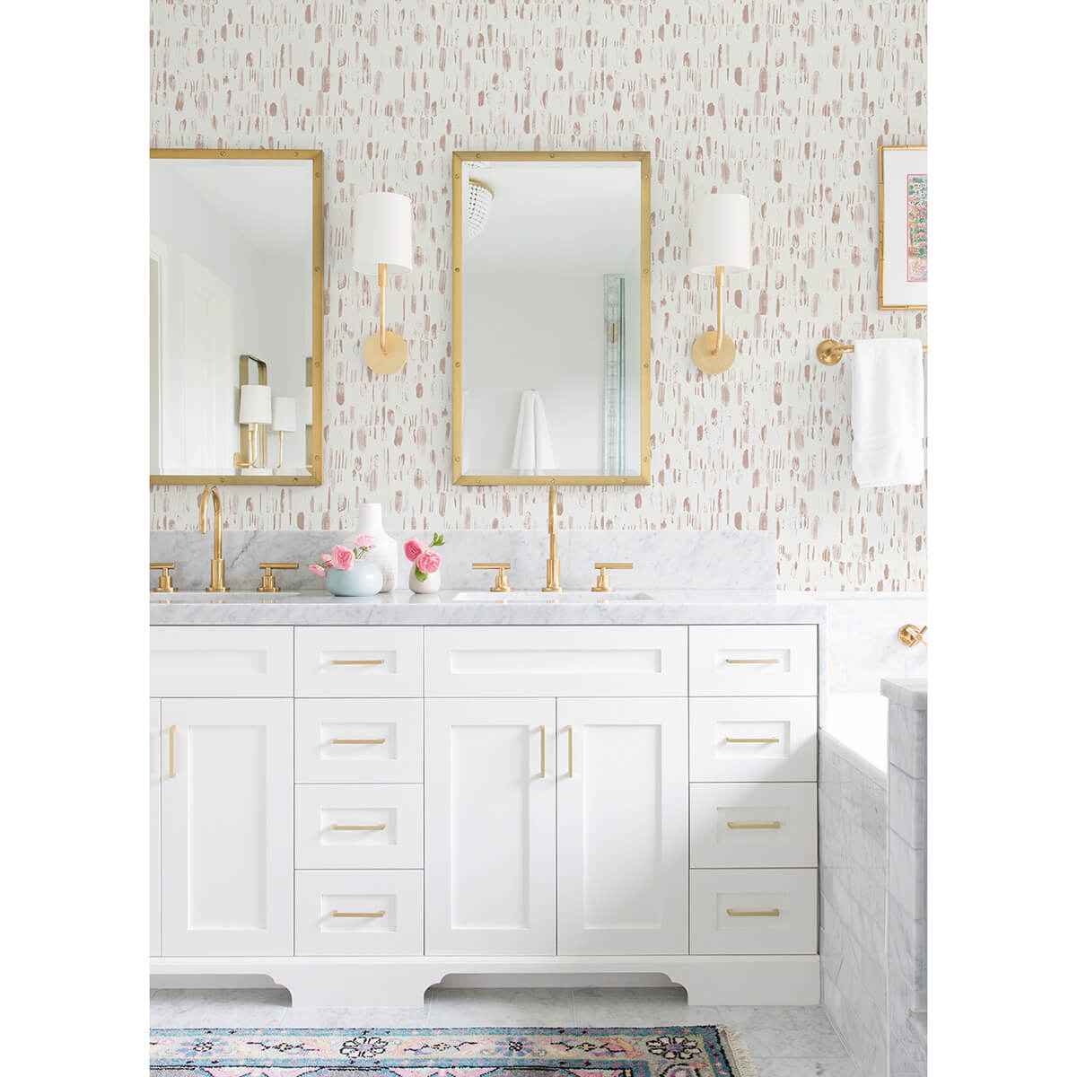 Dwell Pink Brushstrokes Wallpaper - York Wallcoverings - 2973-90205 - York Wallcoverings Wallpaper