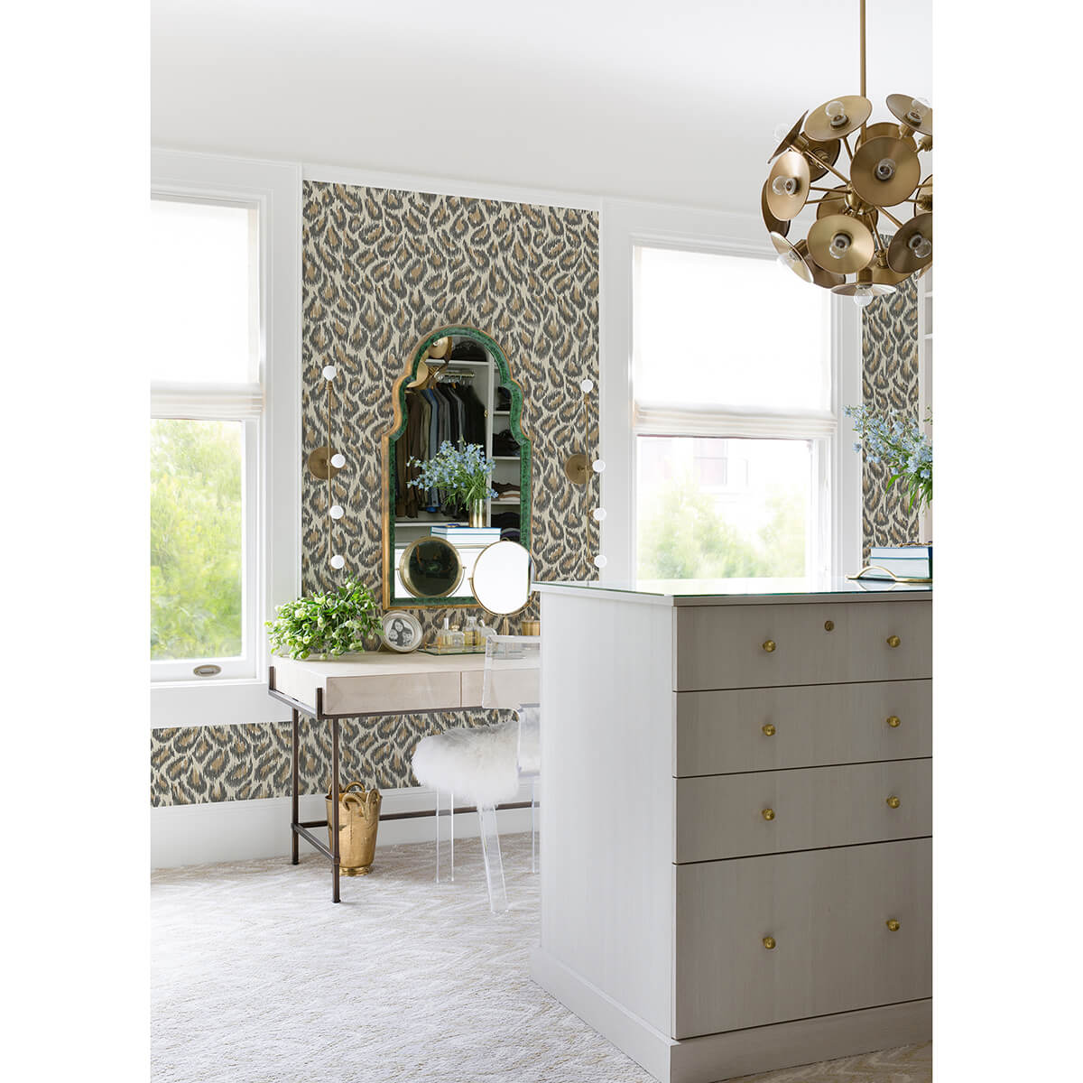 electra-bronze-leopard-spot-string-wallpaper-york-wallcoverings-2973-90304 - York Wallcoverings Wallpaper