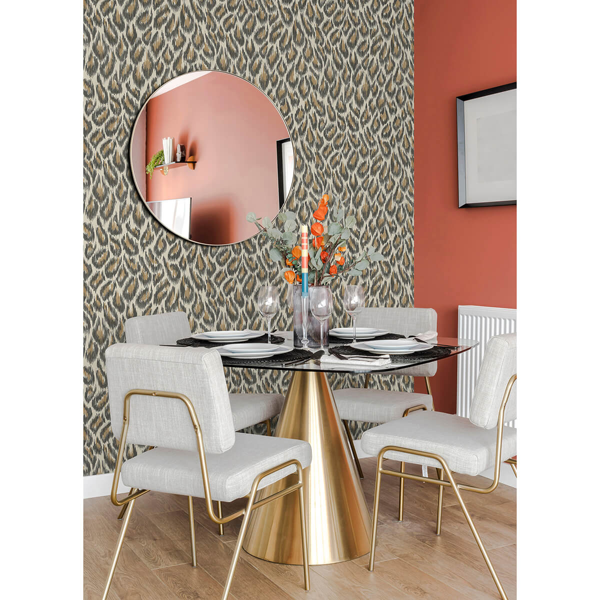 electra-bronze-leopard-spot-string-wallpaper-york-wallcoverings-2973-90304 - York Wallcoverings Wallpaper