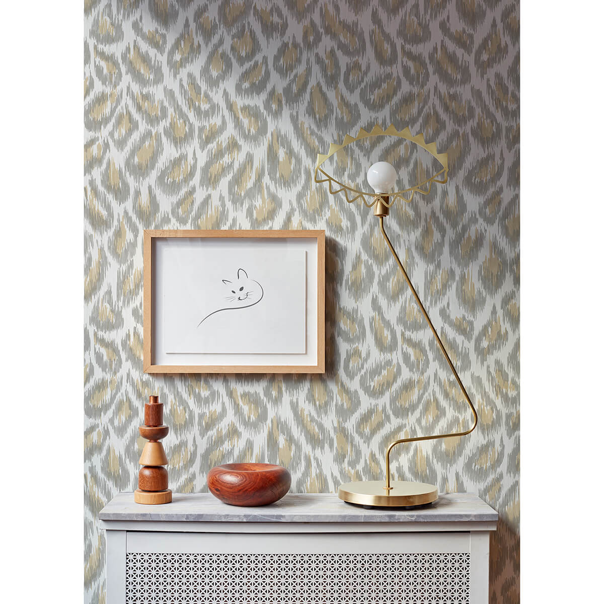 electra-wheat-leopard-spot-string-wallpaper-york-wallcoverings-2973-90305 - York Wallcoverings Wallpaper