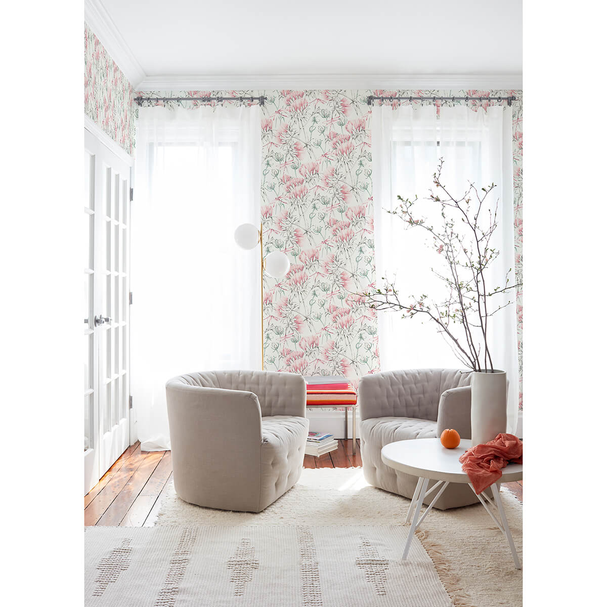 mariell-pink-dragonfly-wallpaper-york-wallcoverings-2973-90405 - York Wallcoverings Wallpaper