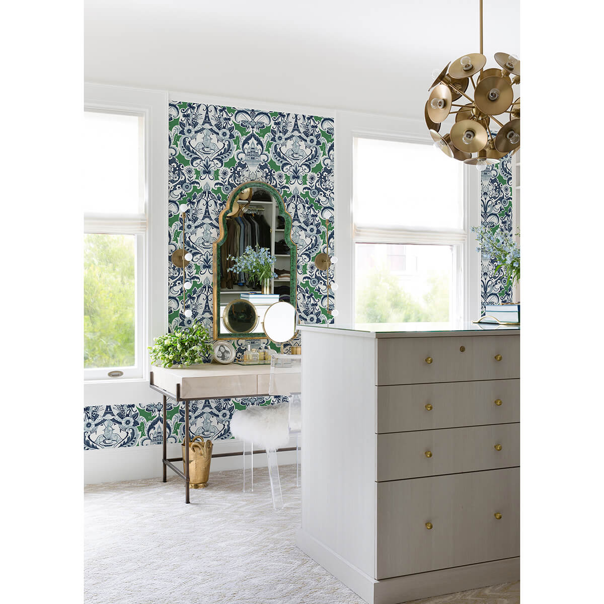 sadie-green-parisian-damask-wallpaper-york-wallcoverings-2973-90887 - York Wallcoverings Papel pintado