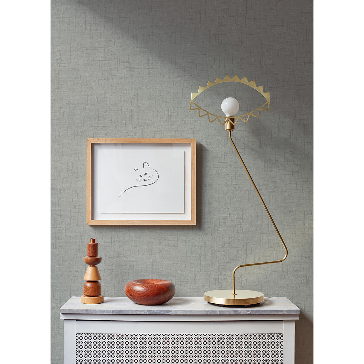 bentley-grey-faux-linen-wallpaper-york-wallcoverings-2973-90915 - York Wallcoverings Papel pintado