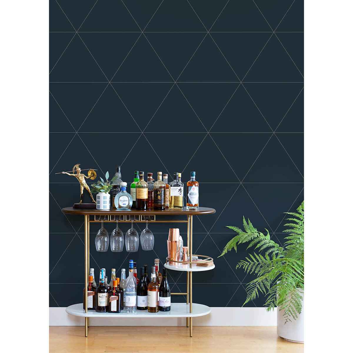 Twilight Black Geometric Wallpaper - York Wallcoverings - 2973-91011 - York Wallcoverings Wallpaper