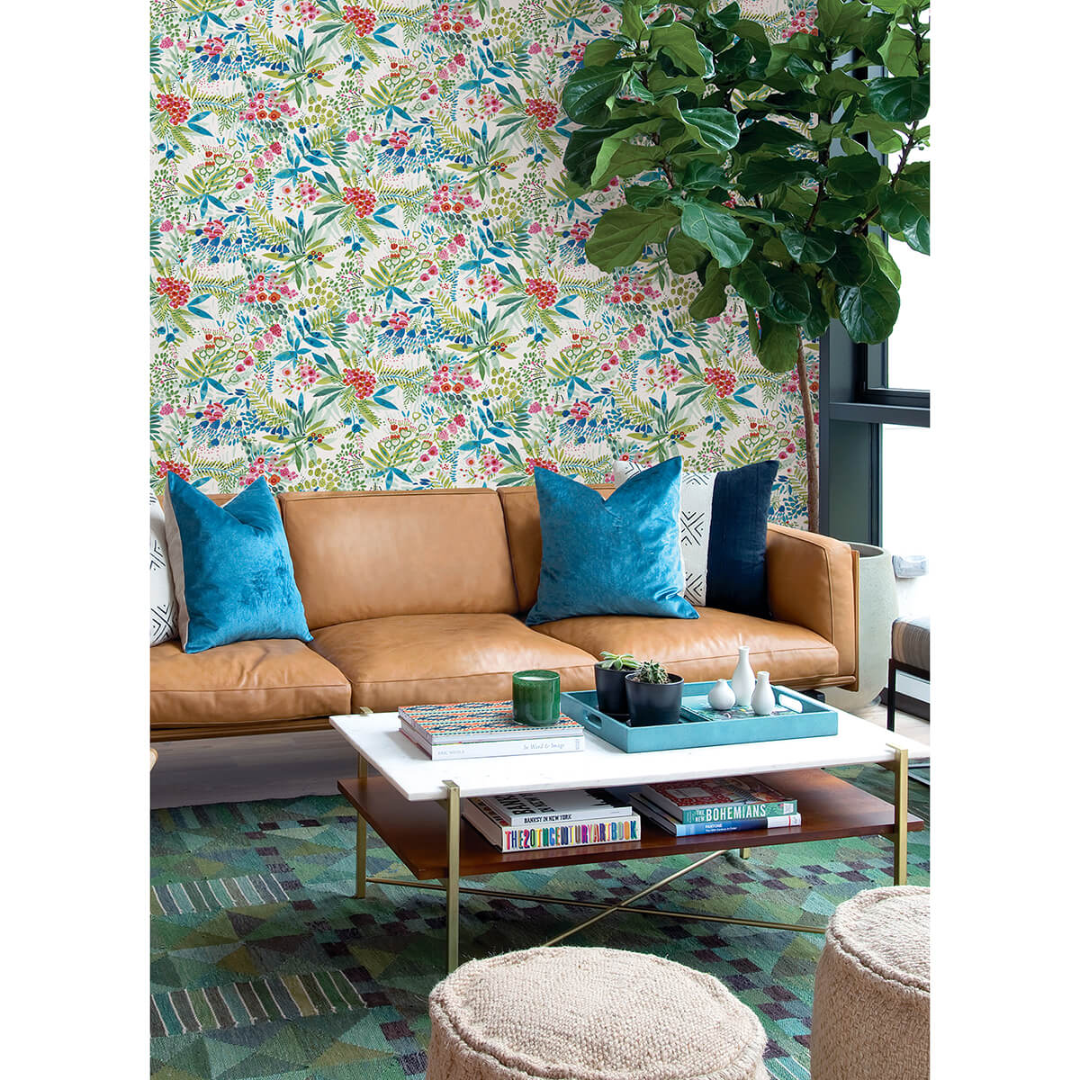 brights-naupaka-peel-and-stick-wallpaper-york-wallcoverings-nus4308 - York Wallcoverings Wallpaper