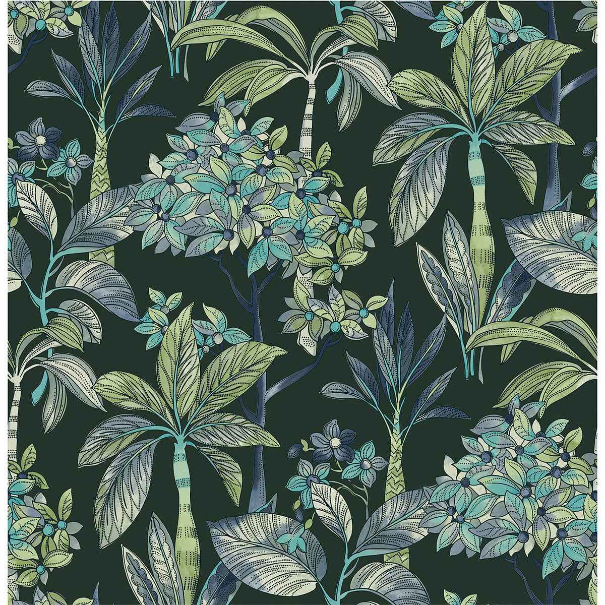 Deep Green Panama Peel and Stick Wallpaper - York Wallcoverings - NUS4316 - York Wallcoverings Wallpaper