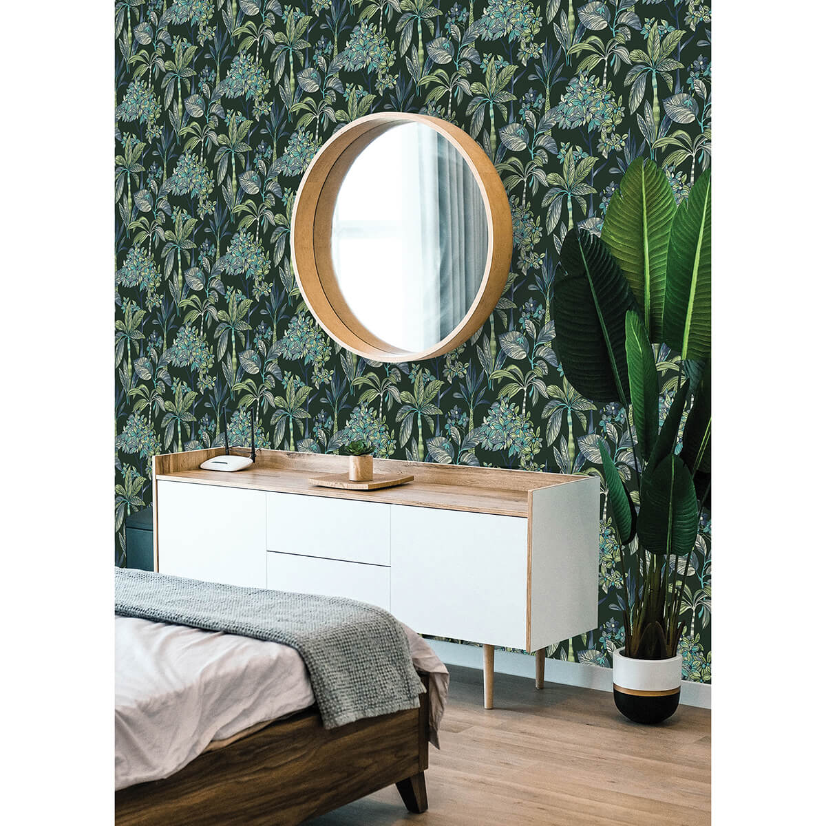 deep-green-panama-peel-and-stick-wallpaper-york-wallcoverings-nus4316 - York Wallcoverings Wallpaper