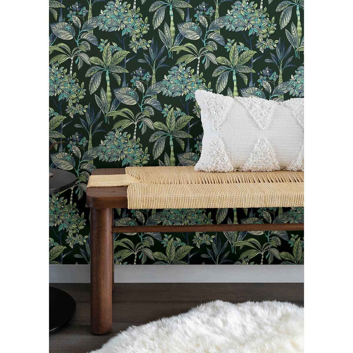 Deep Green Panama Peel and Stick Wallpaper - York Wallcoverings - NUS4316 - York Wallcoverings Wallpaper