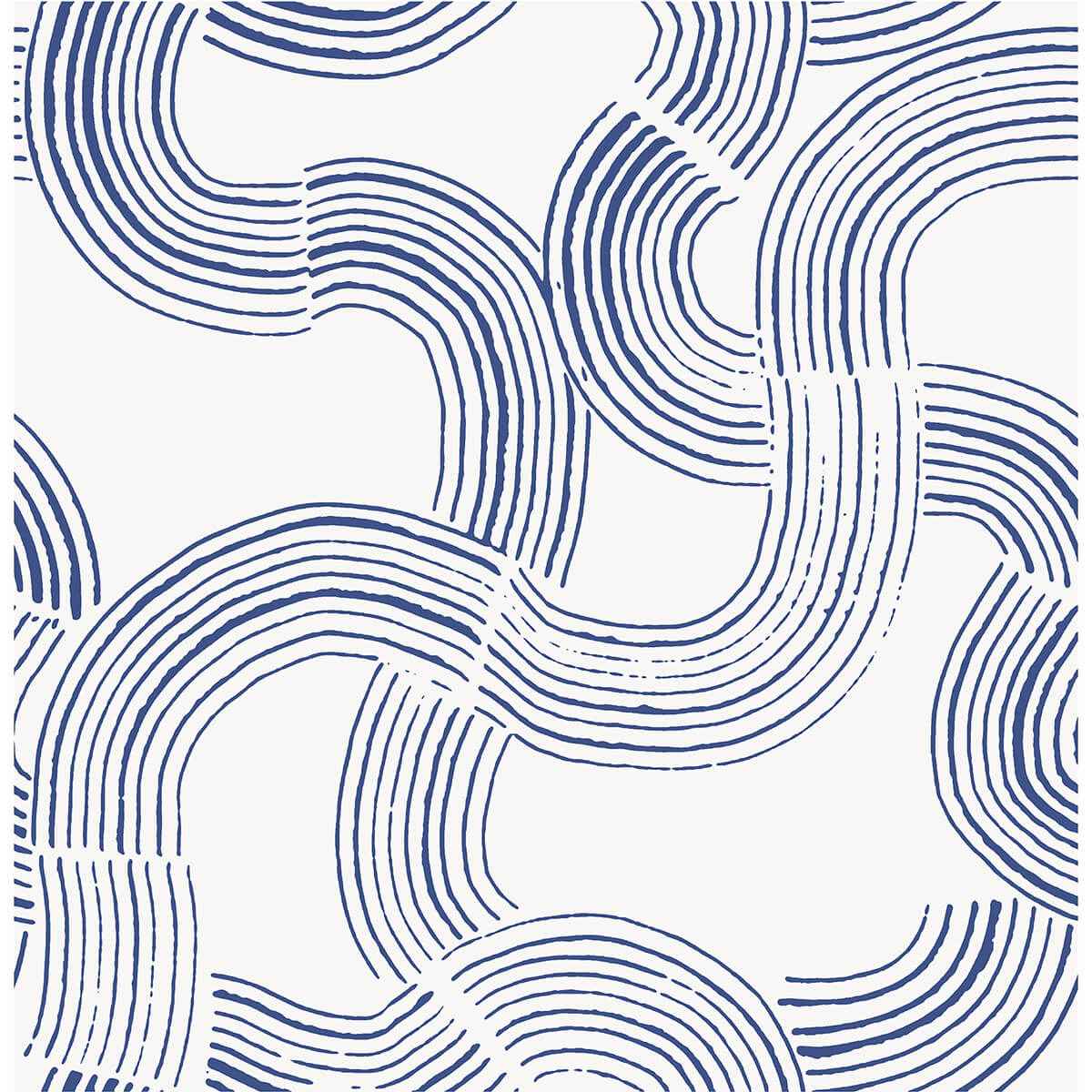 Cobalt Hokime Peel & Stick Wallpaper - York Wallcoverings - NUS4318 - York Wallcoverings Wallpaper