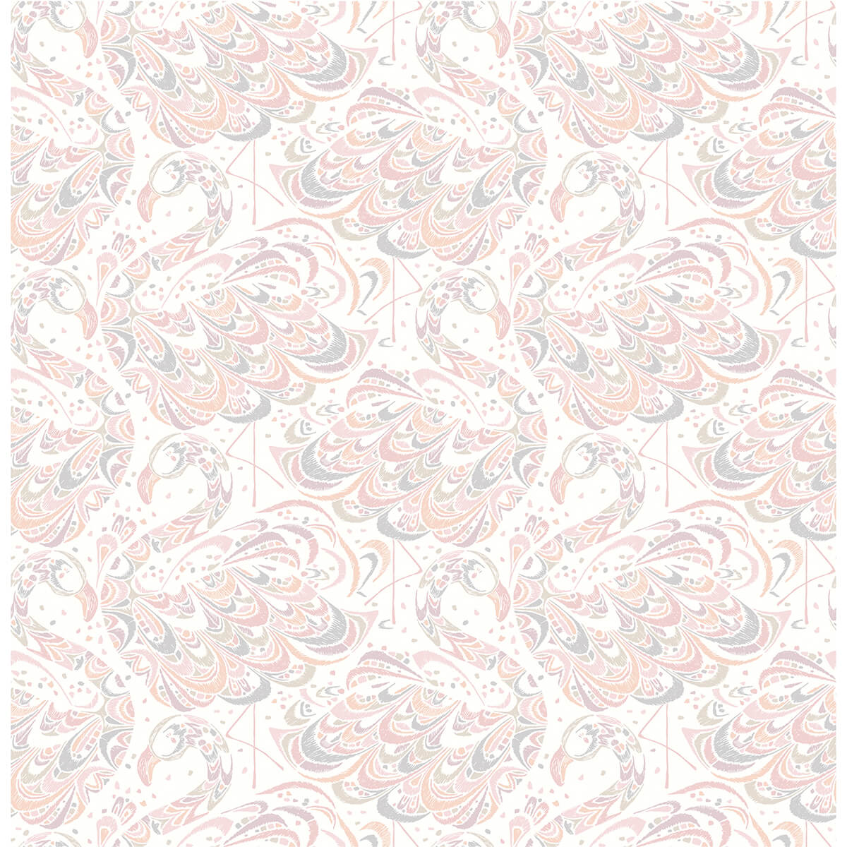 pink-flamingo-peel-and-stick-wallpaper-york-wallcoverings-nus4325 - York Wallcoverings Wallpaper