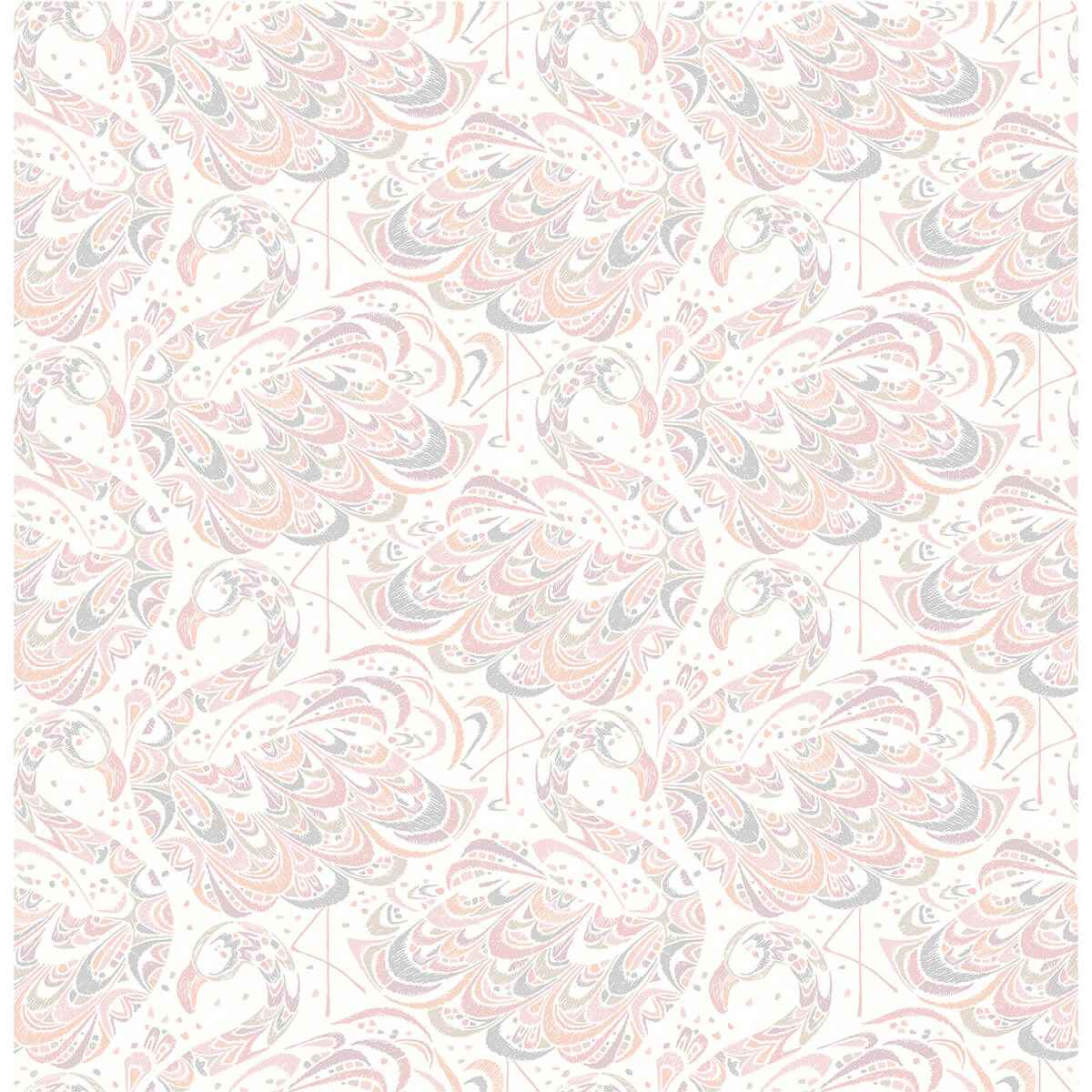 Pink Flamingo Peel & Stick Wallpaper - York Wallcoverings - NUS4325 - York Wallcoverings Wallpaper