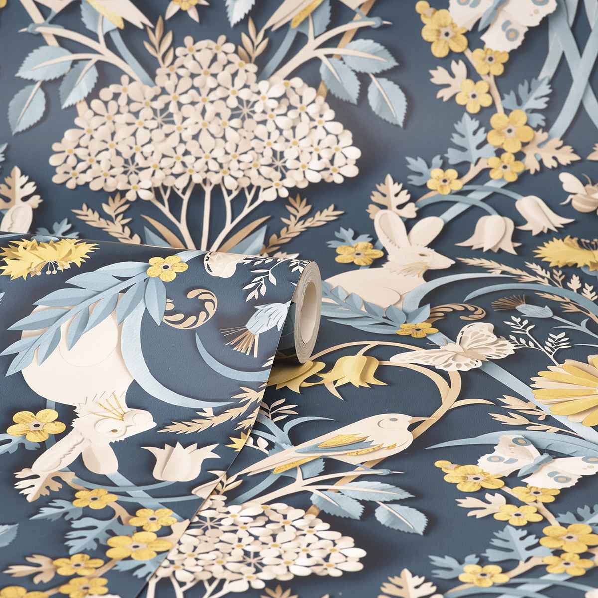 Fae Navy Woodland Wallpaper - York Wallcoverings - FD42950 - York Wallcoverings Wallpaper
