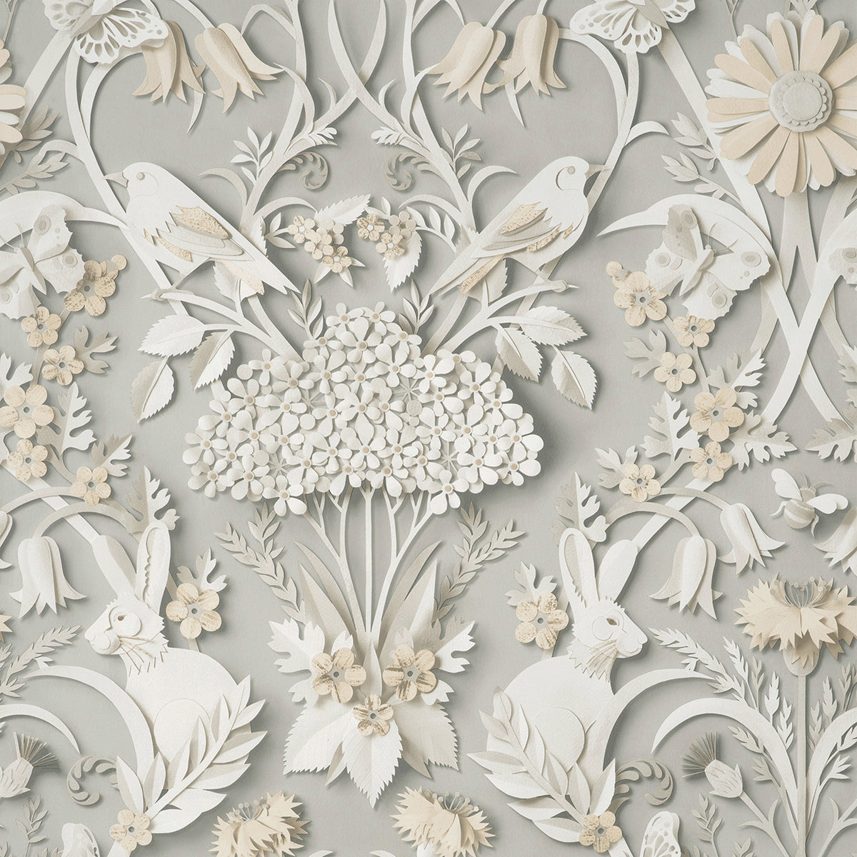 fae-light-grey-woodland-wallpaper-york-wallcoverings-fd42952 - York Wallpaper Wallpaper