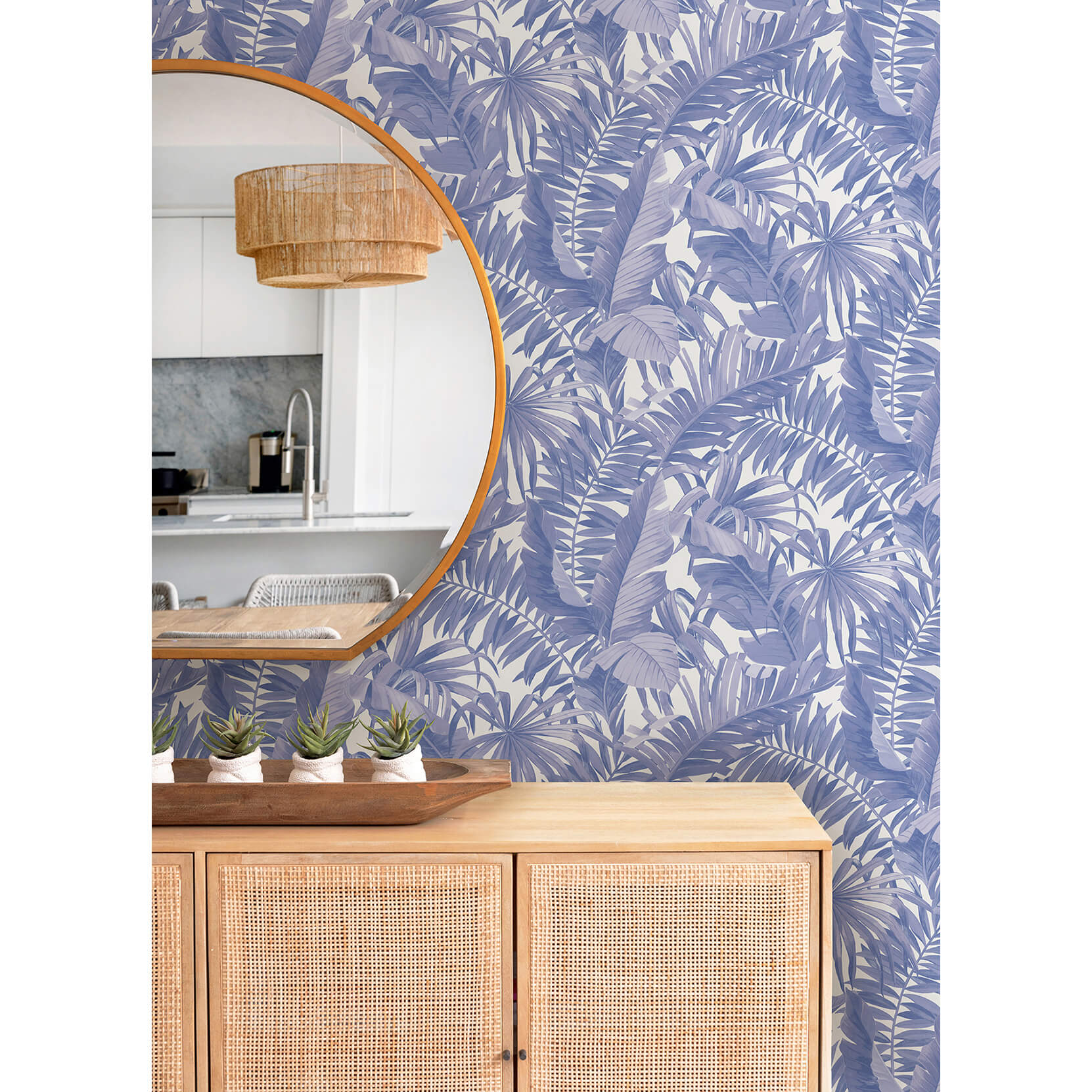 periwinkle-maui-leaf-peel-and-stick-wallpaper-york-wallcoverings-nus4623 - York Wallcoverings Wallpaper