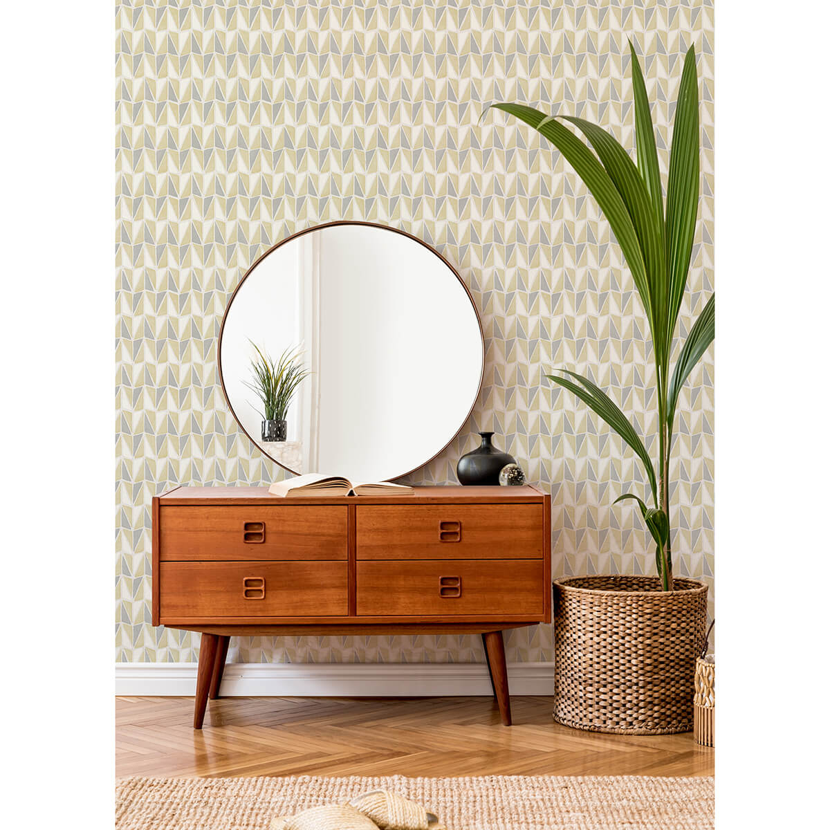 yellow-falkirk-geometric-geometric-peel-and-stick-wallpaper-york-wallcoverings-sls4293 - York Wallcoverings Wallpaper