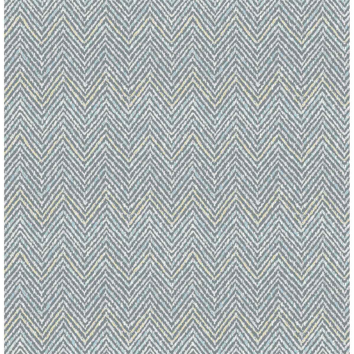 Grey Blue Alden Peel & Stick Wallpaper - York Wallcoverings - SLS4295