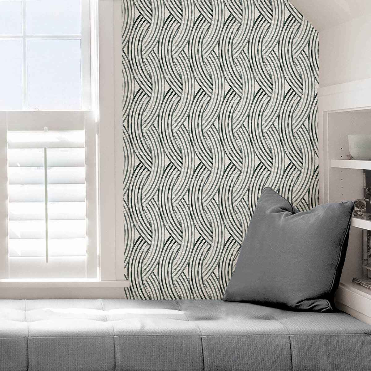 Charcoal Meraki Peel and Stick Wallpaper - York Wallcoverings - NUS4163 - York Wallcoverings Wallpaper