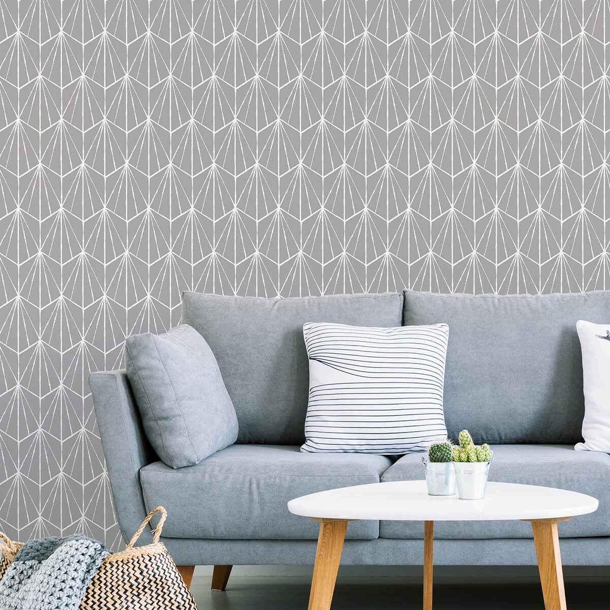 Grey Dorset Peel & Stick Wallpaper - York Wallcoverings - NUS4377 - York Wallcoverings Wallpaper