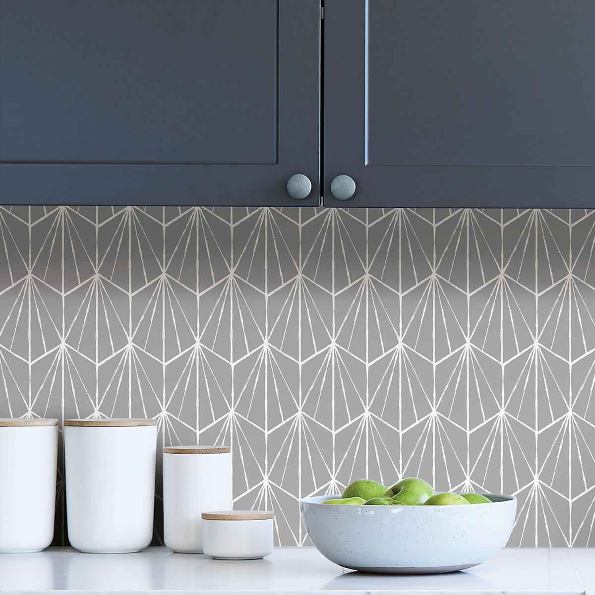 Grey Dorset Peel & Stick Wallpaper - York Wallcoverings - NUS4377 - York Wallcoverings Wallpaper