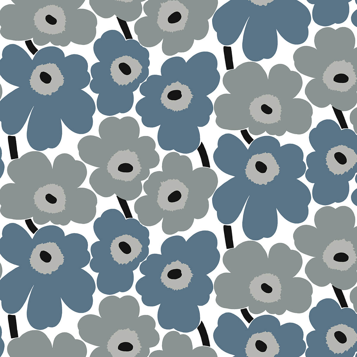 grey-pieni-unikko-peel-and-stick-wallpaper-york-wallcoverings-mks4493 - York Wallcoverings Wallpaper
