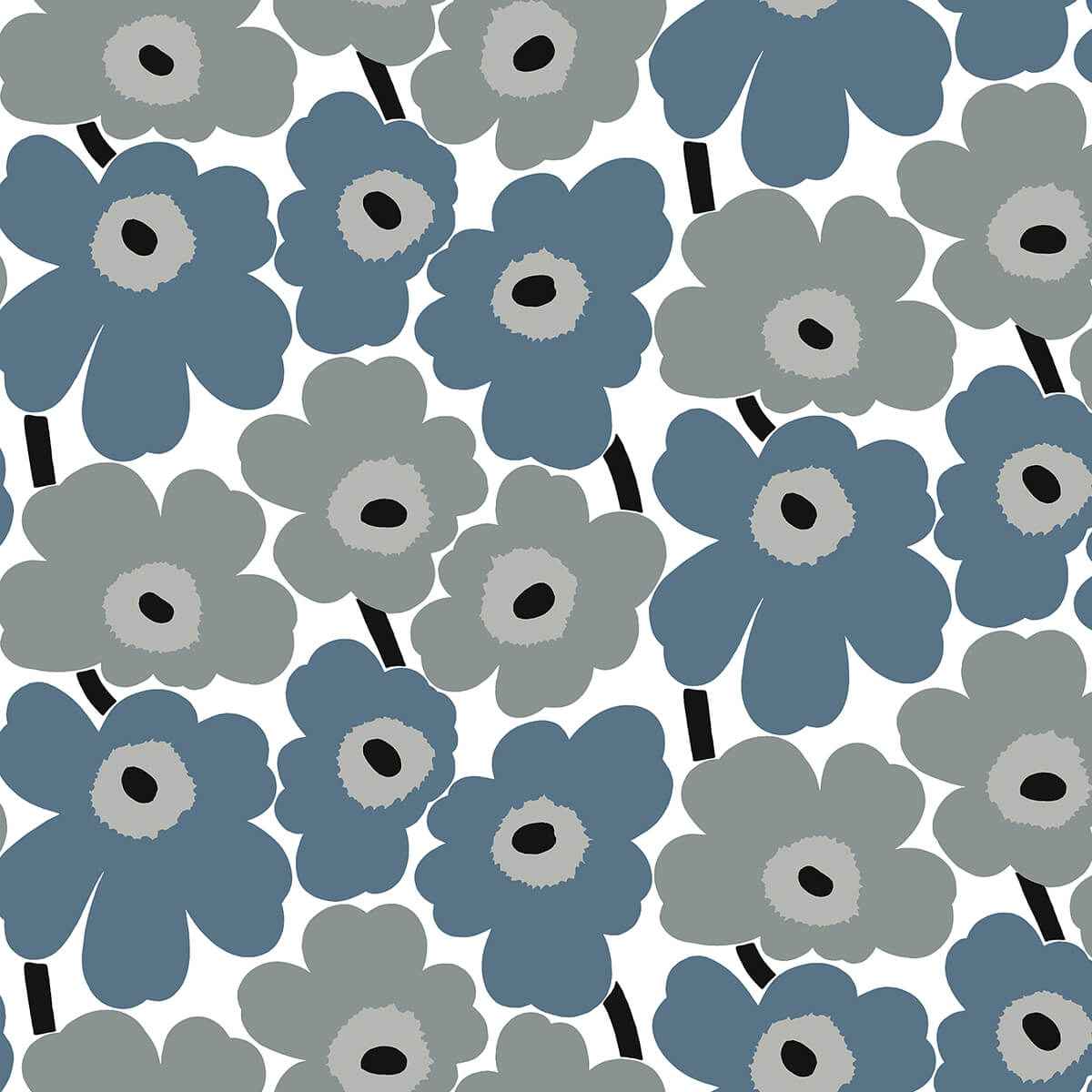 Grey Pieni Unikko Peel and Stick Wallpaper - York Wallcoverings - MKS4493 - York Wallcoverings Wallpaper