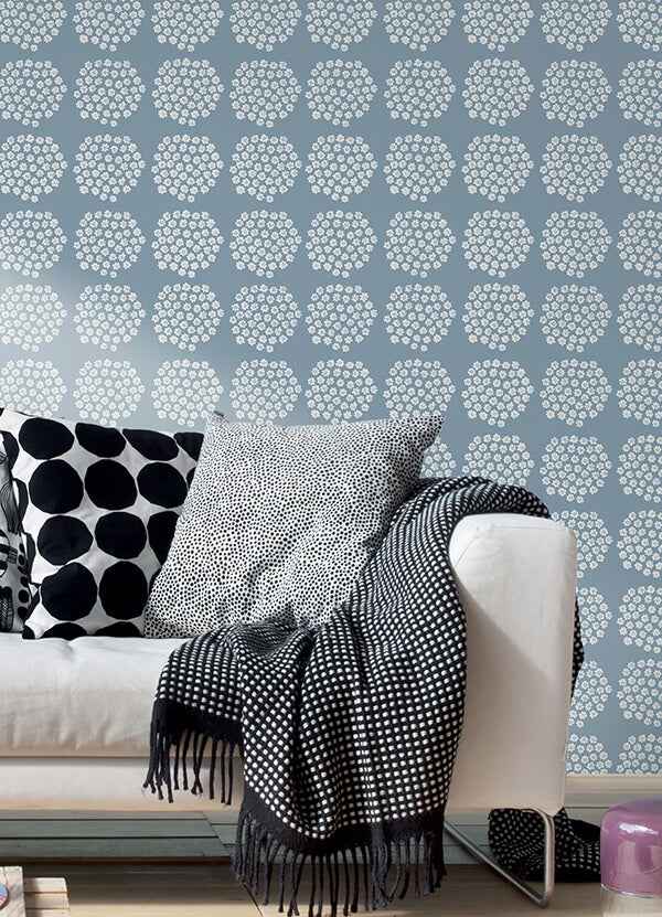 Blue Puketti Peel & Stick Wallpaper - York Wallcoverings - MKS4499 - York Wallcoverings Wallpaper