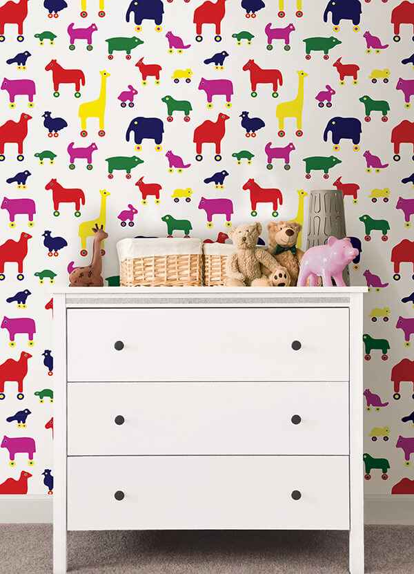 Multi Rulla Peel & Stick Wallpaper - York Wallcoverings - MKS4502 - York Wallcoverings Wallpaper