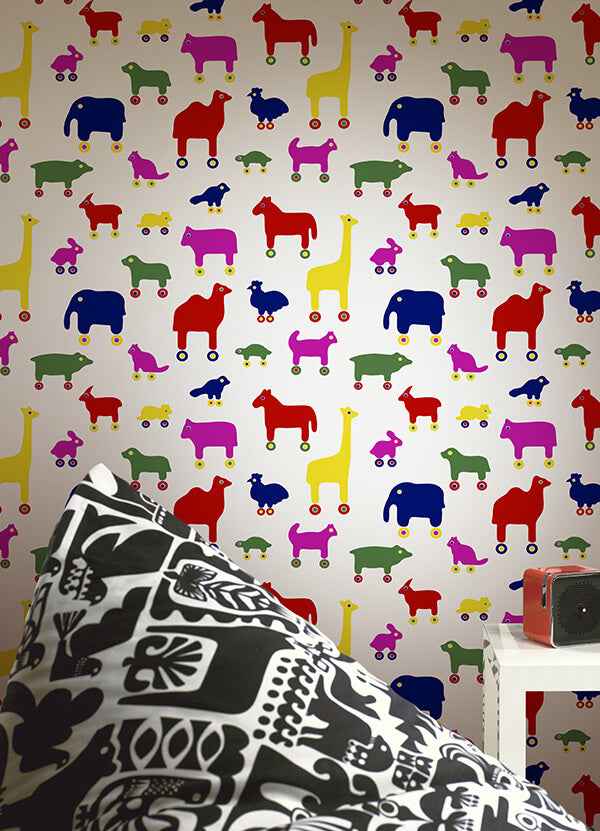 Multi Rulla Peel & Stick Wallpaper - York Wallcoverings - MKS4502 - York Wallcoverings Wallpaper