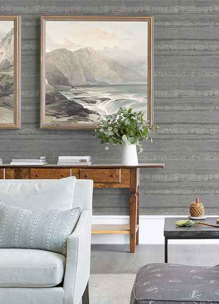 Rakasa Pewter Stripe Wallpaper - York Wallcoverings - 2976-86418 - York Wallcoverings Wallpaper