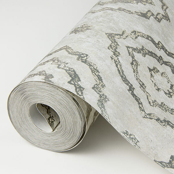 uma-platinum-medallion-wallpaper-york-wallcoverings-2976-86424 - York Wallcoverings Wallpaper