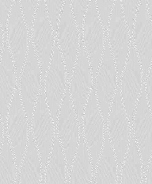 Tetsu Pewter Ogee Wave Wallpaper - York Wallcoverings - 2976-86519