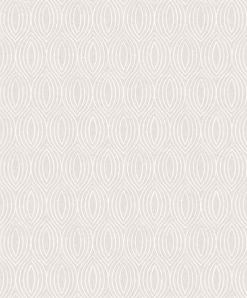 Rino Silver Ogee Wallpaper - York Wallcoverings - 2976-86521