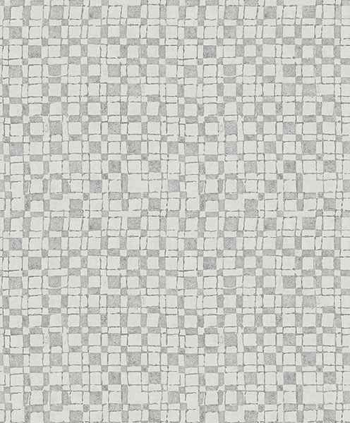Sarni Platinum Grid Wallpaper - York Wallcoverings - 2976-86532 - York Wallcoverings Wallpaper