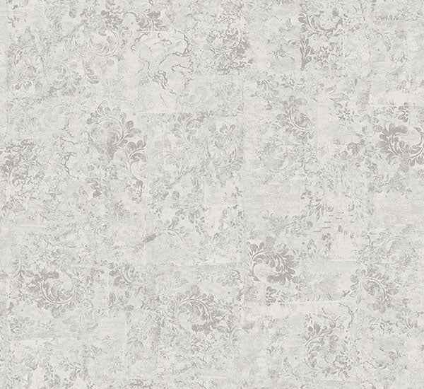 Eisen Silver Abstract Botanical Wallpaper - York Wallcoverings - 2976-86558 - York Wallcoverings Wallpaper